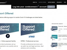 Screenshot of Covid Connect NI website